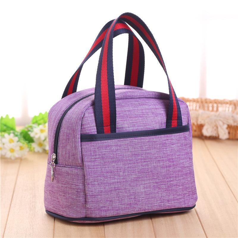 Medium Round Top Zipper Tote-Light Purple-Theone Apparel