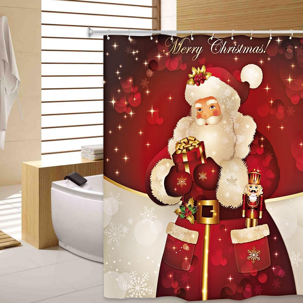 Merry Christmas Santa Shower Curtain