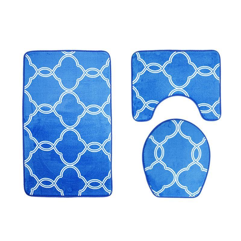 Modern Greek Link Bath Mat Set