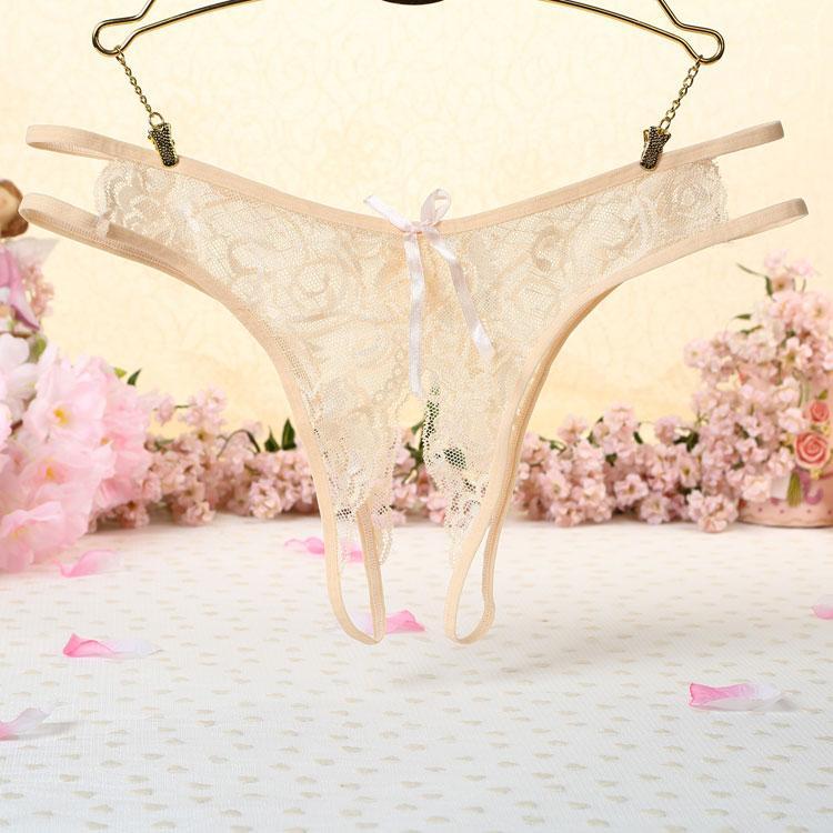 Crotchless Hip Strap Lace Panty - Theone Apparel