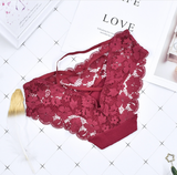 Low Waist Floral Lace See Through Panties