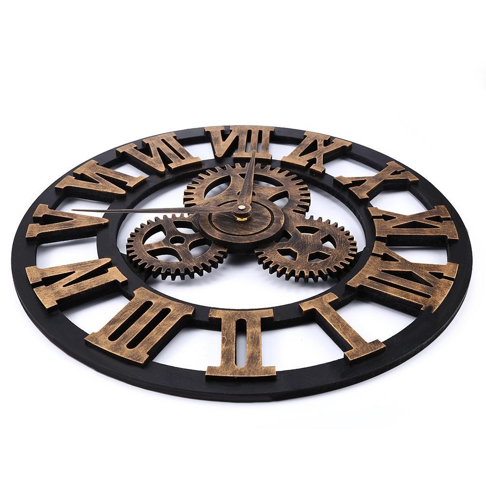 Oversized 3D Gear Design Wall Clock