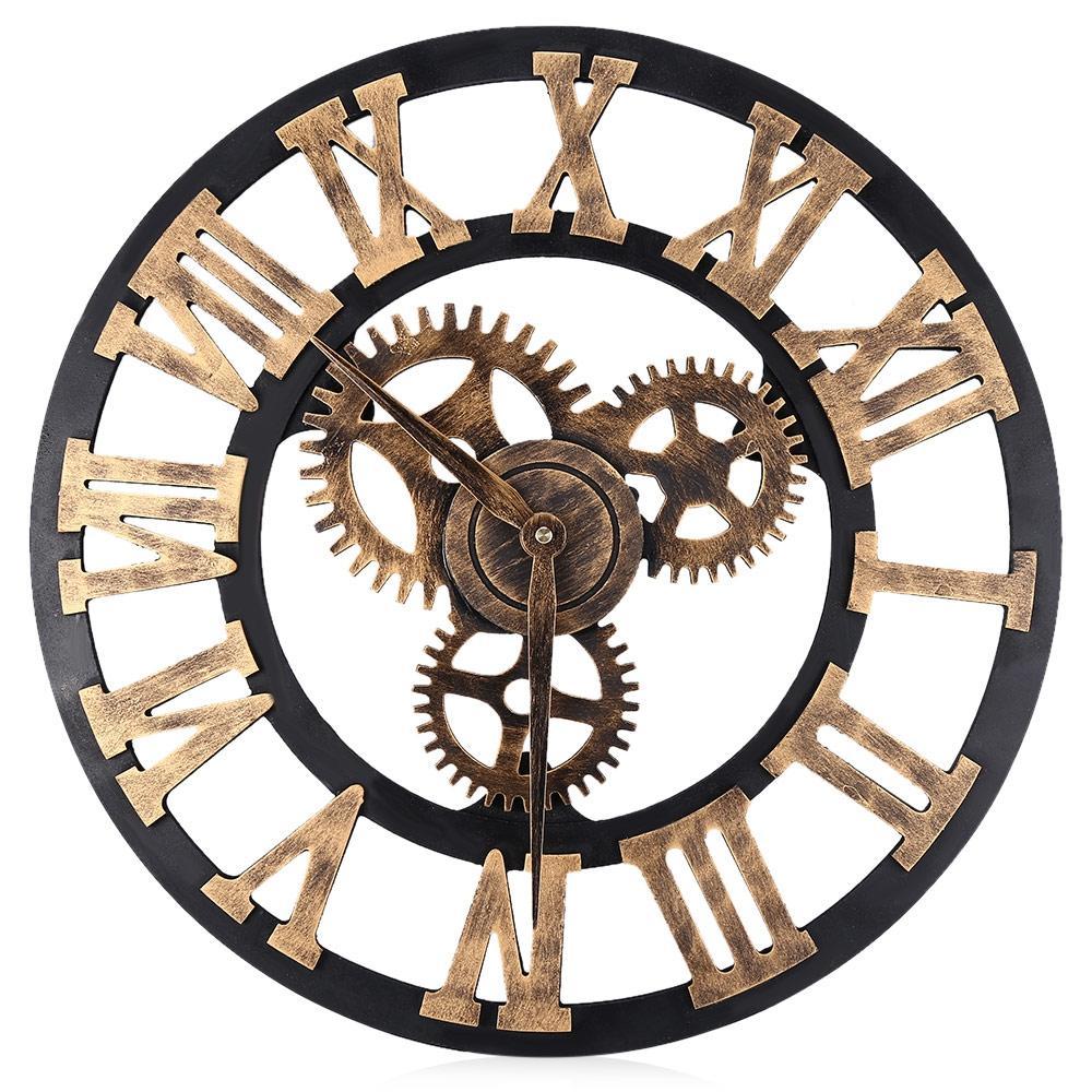 Oversized 3D Gear Design Wall Clock-Copper-Theone Apparel
