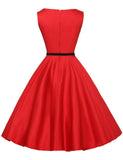 Pleat Persuasion Belted Cocktail Dress