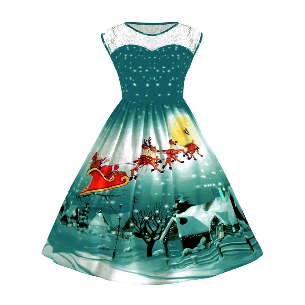 Plus Size Vintage Christmas Ball Dress