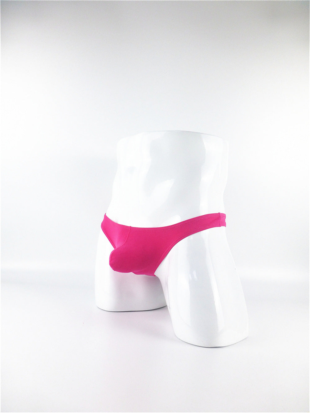 Pouch High-Cut Thong Briefs-Rose Red-Theone Apparel