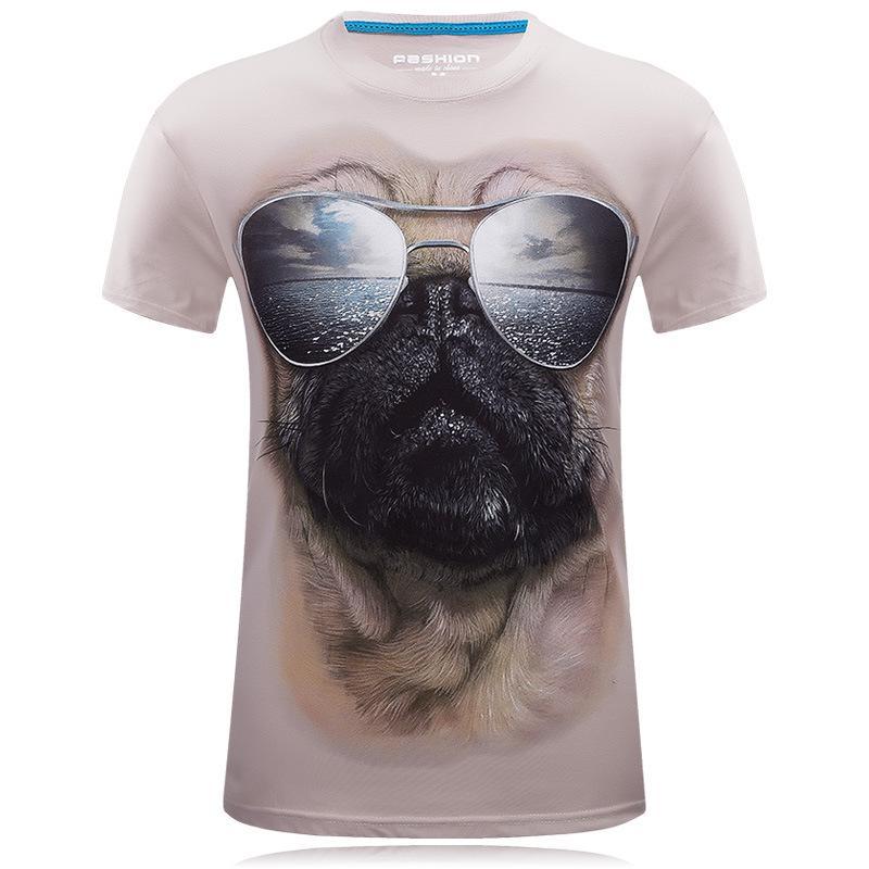 Mops mit Schatten dummes Gesicht Shirt