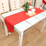 مفرش المائدة الأحمر الطويل لحفلات عيد الميلاد