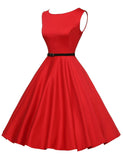 Pleat Persuasion Belted Cocktail Dress