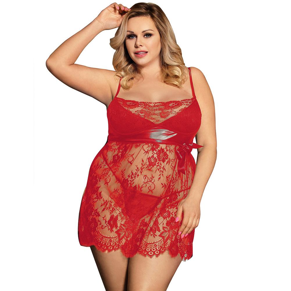 Mini vestido de impressão de renda plus size