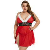 Plus size sexy Santa Claus mini -jurk