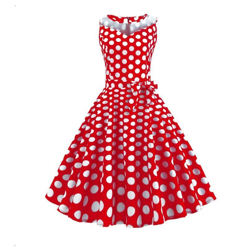 Pop Trends Polka Dot Print Kleid