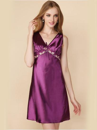 Rosy Floral Back Slip Dress-Purple-Theone Apparel