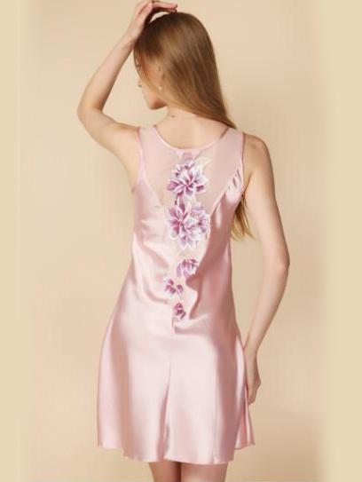 Rosy Floral Back Slip Dress - Theone Apparel