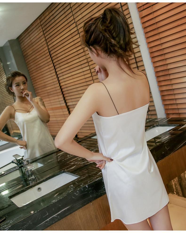 Sexed Up Strap Front Chemise-Black-Theone Apparel