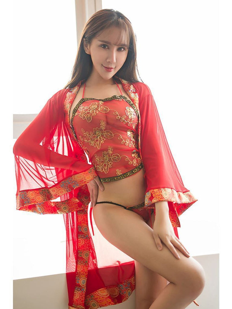 Sexy Sheer Geisha Lingerie Robe photo