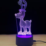 Lampe LED de Noël brillant des rennes