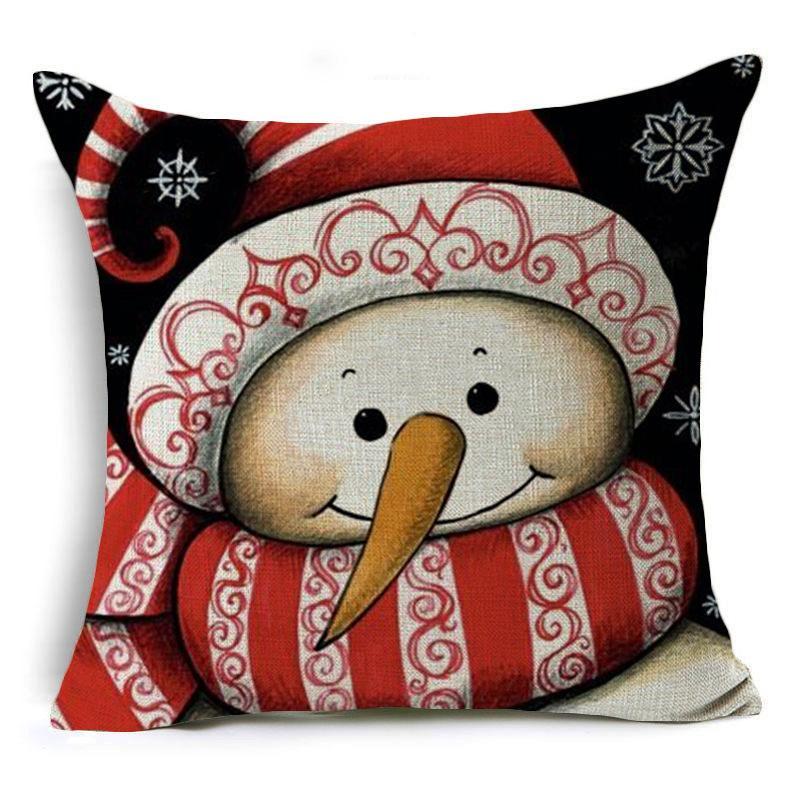 Smiling Snowman Holiday Pillow Covers