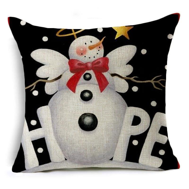 Smiling Snowman Holiday Pillow Covers