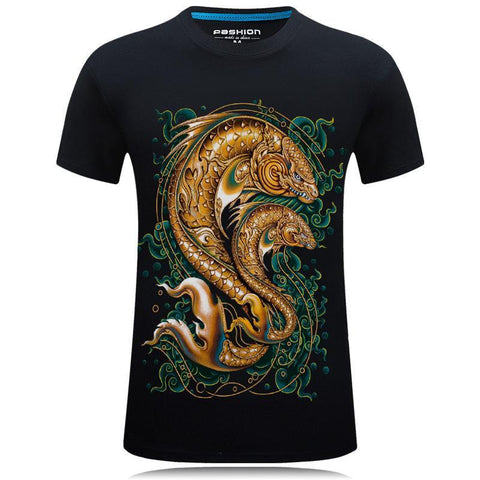 Symbolic Coy Fish Front Design Shirt