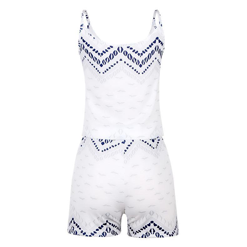 Tribal Print Tassel Tie Romper