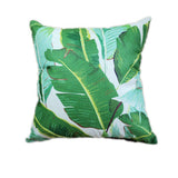 Couvercle d'oreiller imprimé de feuille de palmier tropical