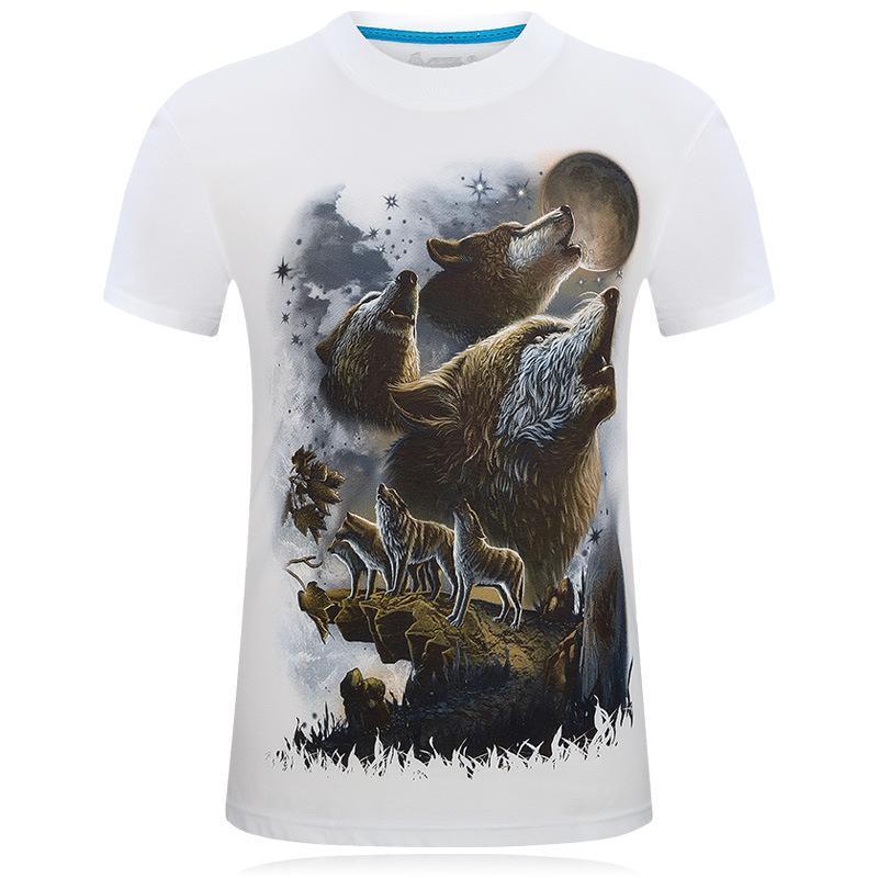 Wolven onder Moonlight Graphic Tee