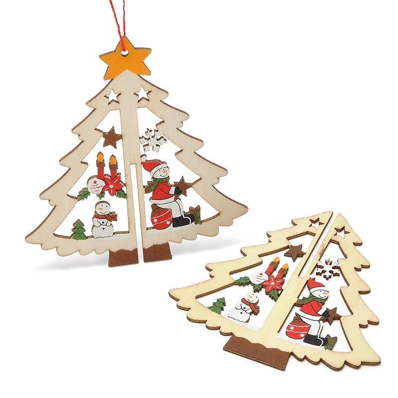 Wooden Bell Holiday Tree Ornaments