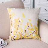 黄色の花の花の枕カバー