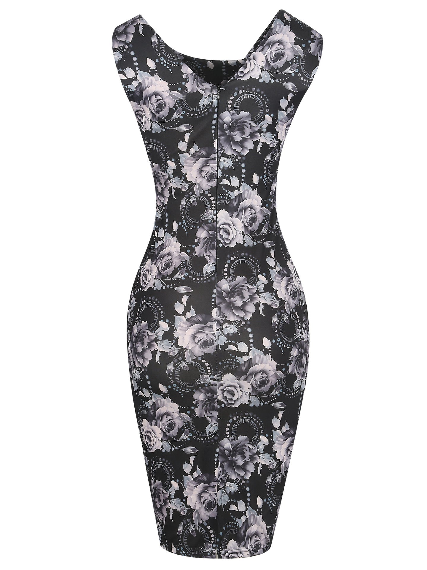 All-Over Print Slinky Sheath Dress - THEONE APPAREL