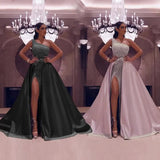 Asymmetrical Off the Shoulder Gown with Dramatic Skirt - THEONE APPAREL