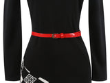 Belted Asymmetrical Blocked Sheath Dress - THEONE APPAREL