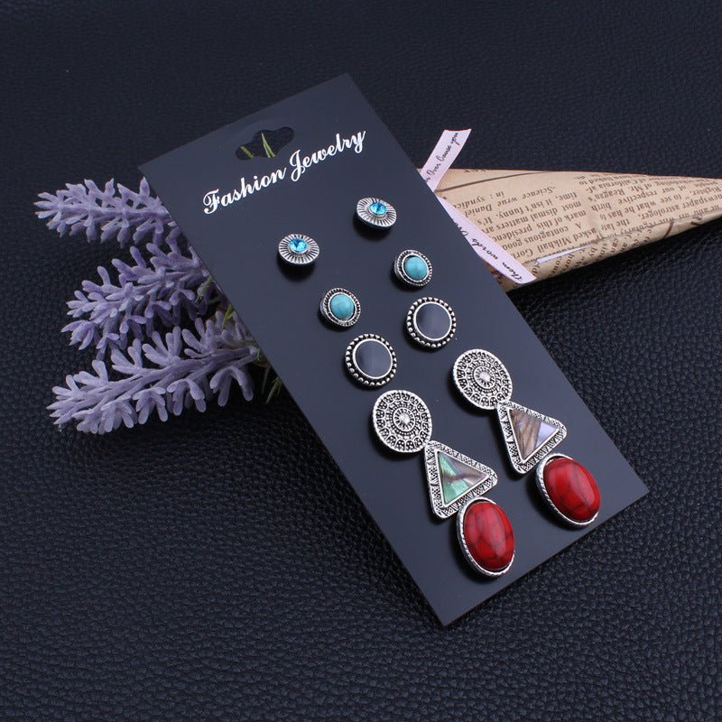 Boho Gemstone Stud Earrings - THEONE APPAREL